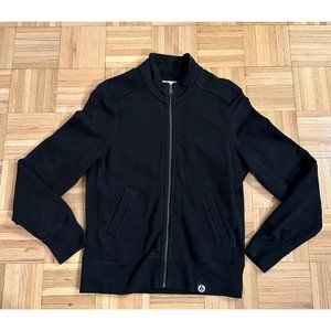 American Giant USA Heavy Full-Zip Sweatshirt Solid Black Pockets Mens Medium